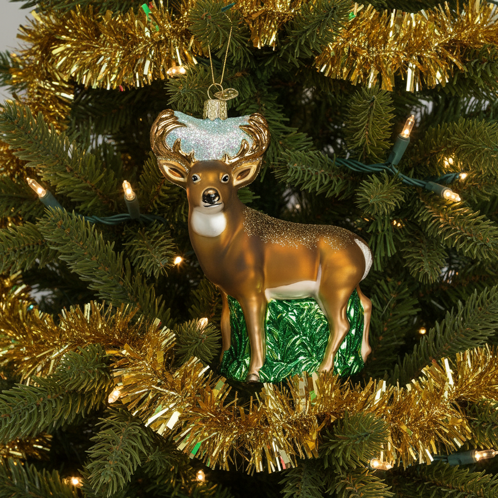 Ornament Retro Christmas Deer Vintage Reindeer Christmas Decor – Retro Holiday Yard Sign, Festive Wall Art, Merry