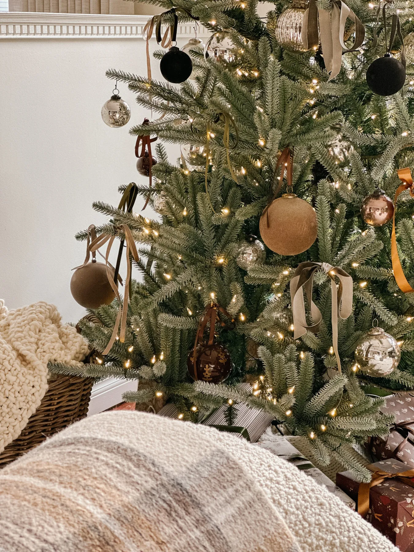 Our Simple Neutral + Moody Christmas Tree - Making it in the Mountains