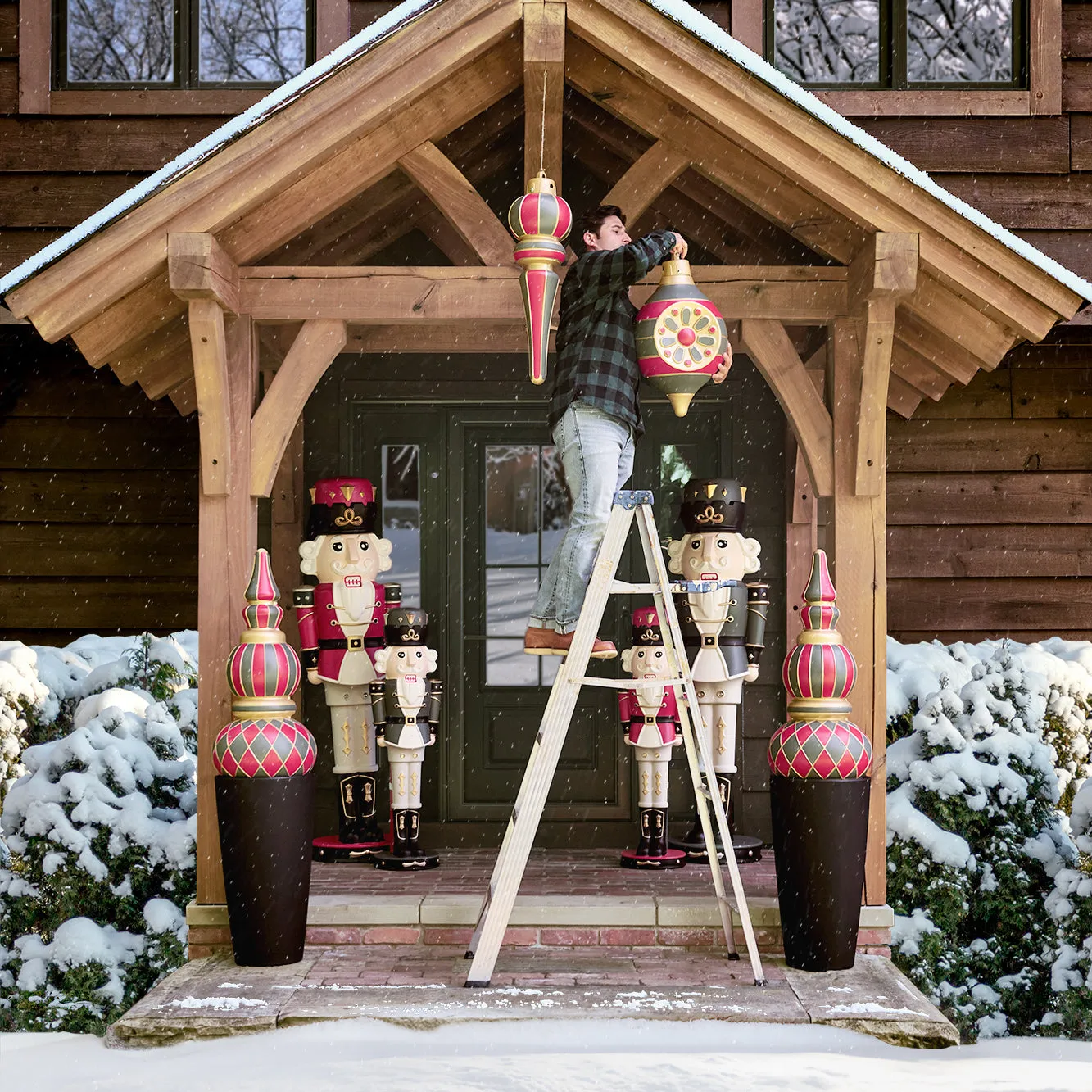 Outdoor Christmas Decorations Wood DIY Rustic Wood Church Outdoor Christmas  Decoration