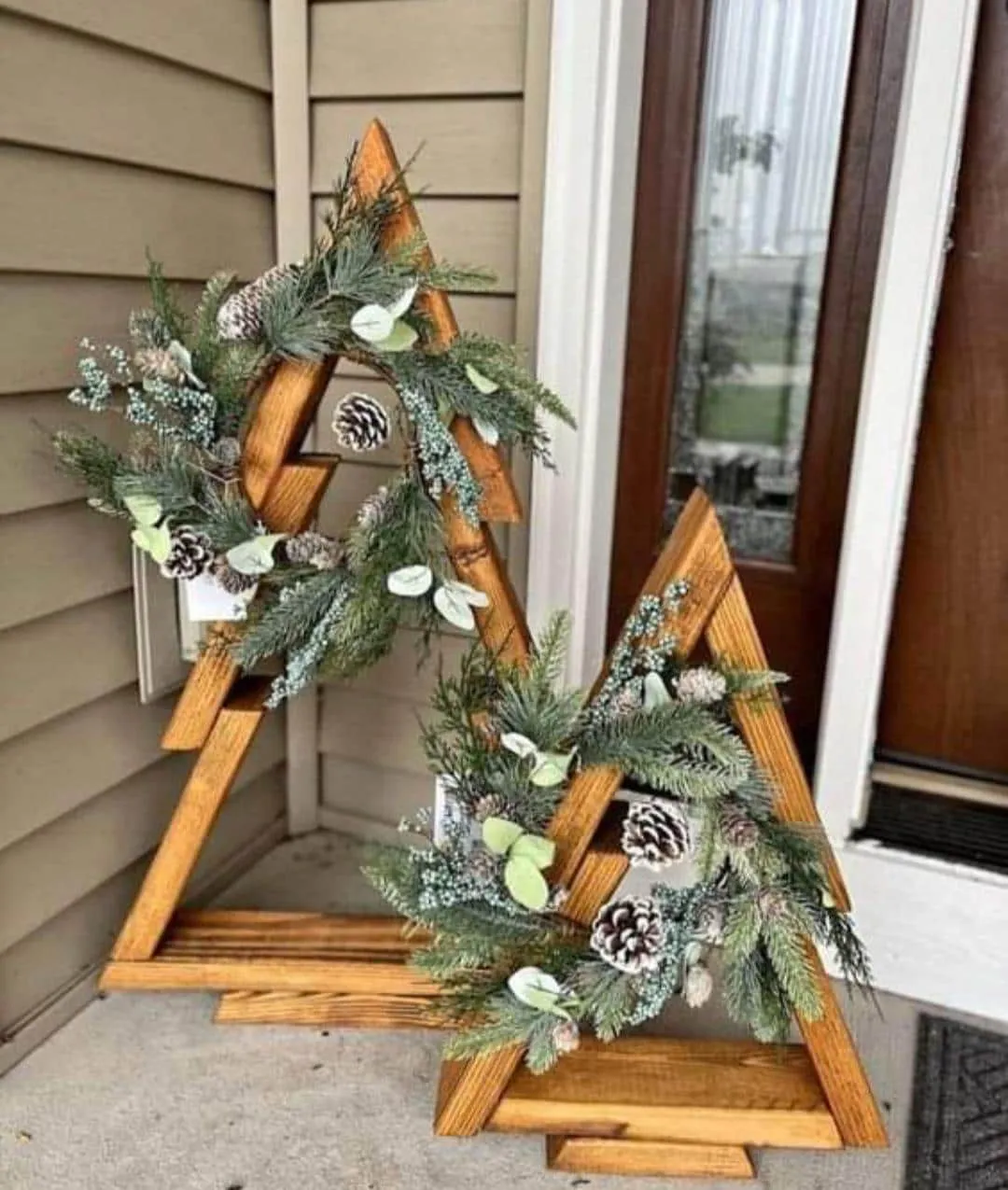 Outdoor Christmas Decorations Wood Wooden Christmas Tree, Rustic Christmas  Decorations, Standing Christmas Decorations, Christmas Trees, Christmas  Table Decorations