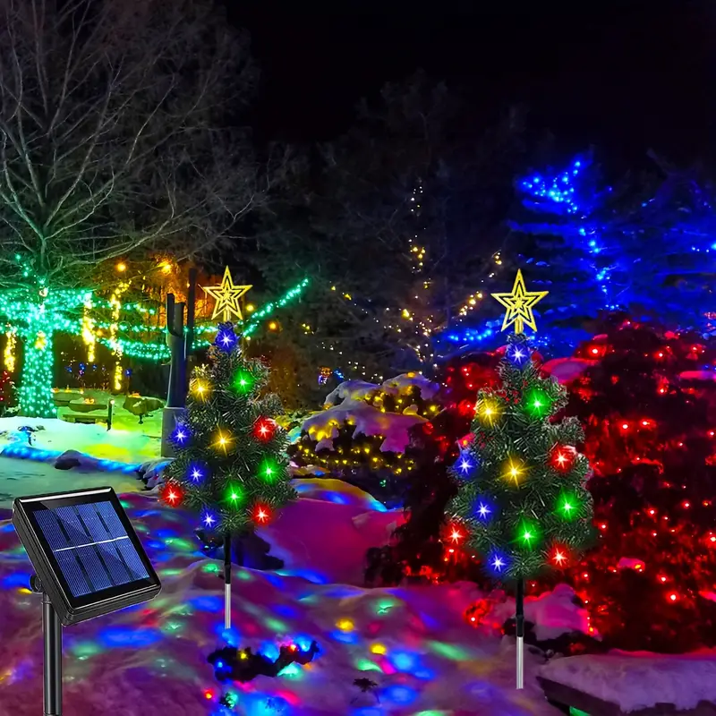 outdoor christmas landscape lights 2 in 1 solar - Temu