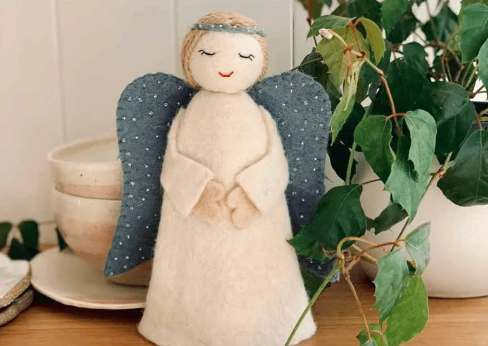 Pashom Christmas Tree Topper Felt Christmas Angel Large Pretend & Imag — My  Playroom