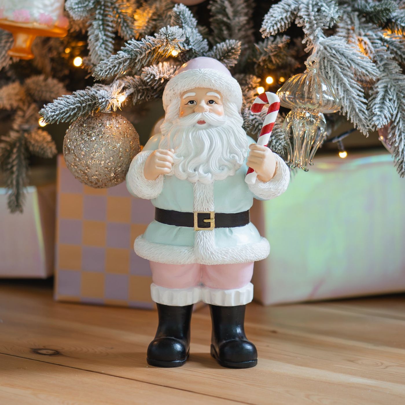 Pastel Santa 30 cm polyresin figurine