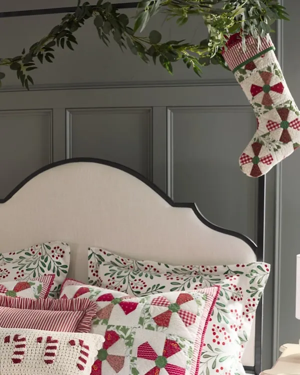 Peppermint Patchwork Stocking | Garnet Hill