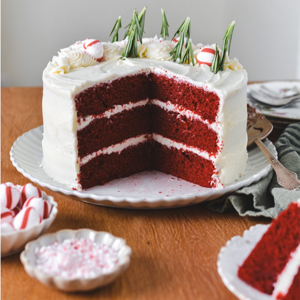Peppermint Red Velvet Cake