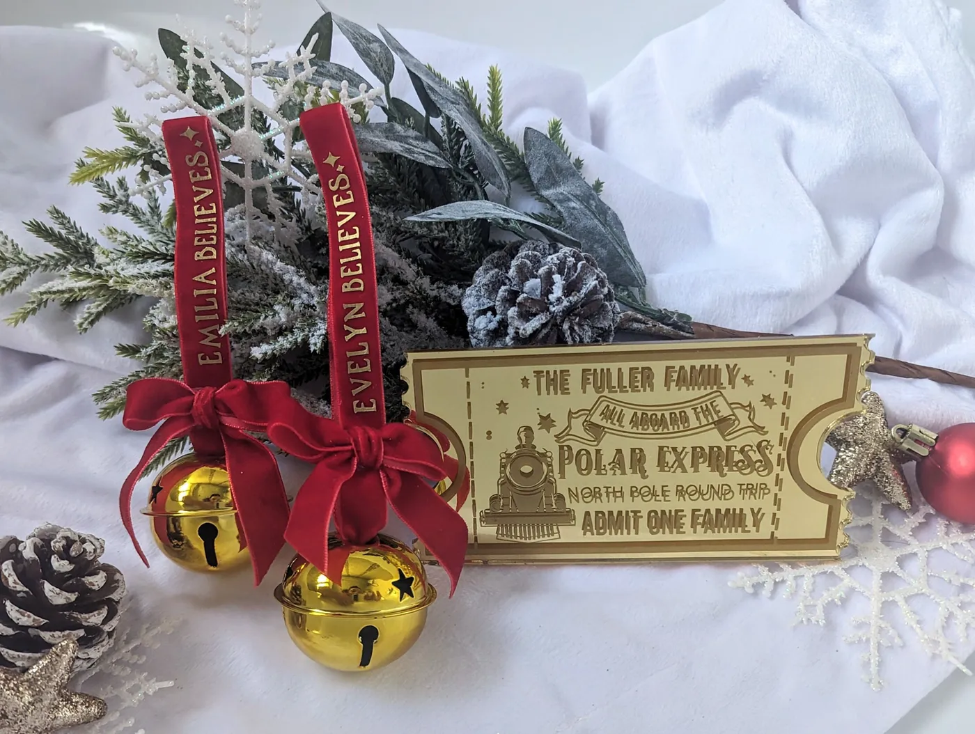 Personalised Polar Express Ticket and Believe Bell | Chistmas Trian | –  MelidyMakes