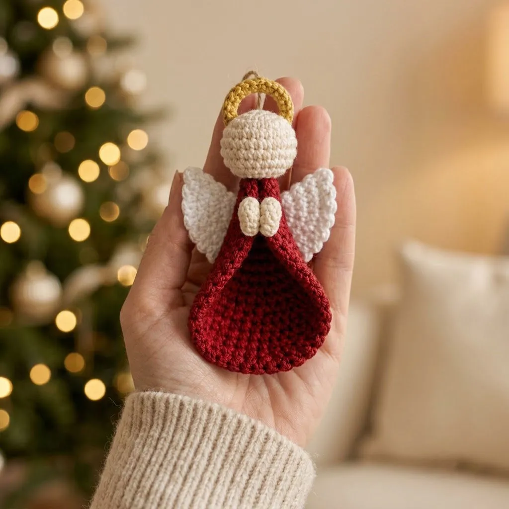 Personalized Set - Christmas Gift - Custom Angel Ornament Crochet -  Amigurumi Christmas Ornament, Xmas Tree Decor, Holiday Decor, Beginner  Crochet Keychain