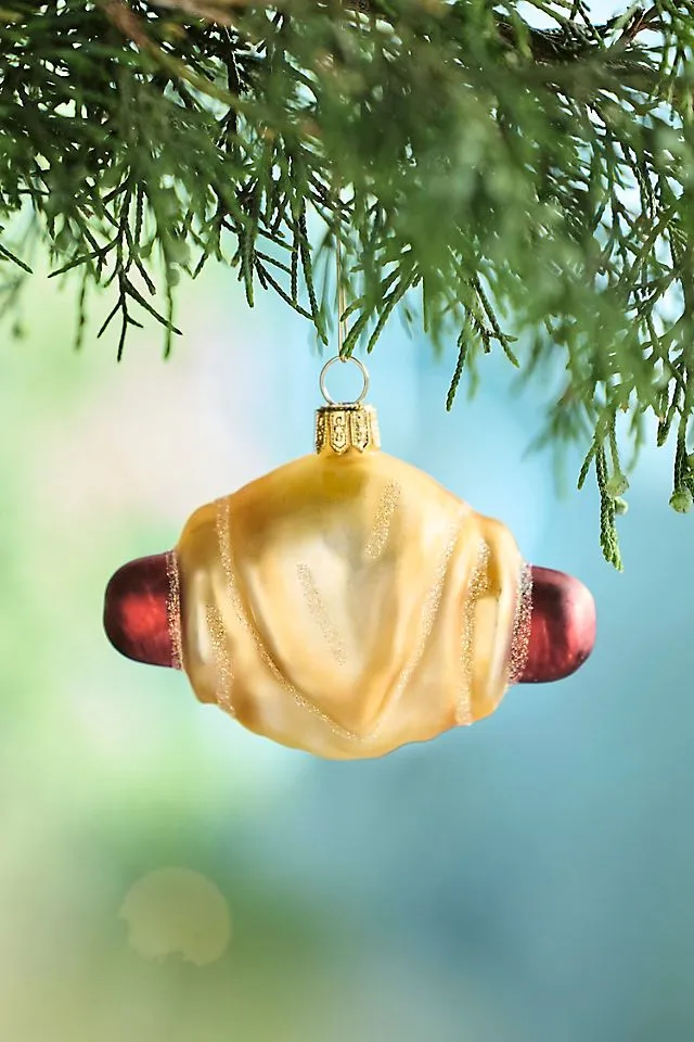 Pig in a Blanket Glass Ornament | Terrain
