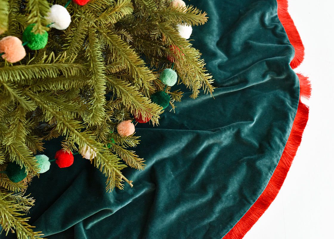 Pine Velvet Christmas Tree Skirt | Coton Colors
