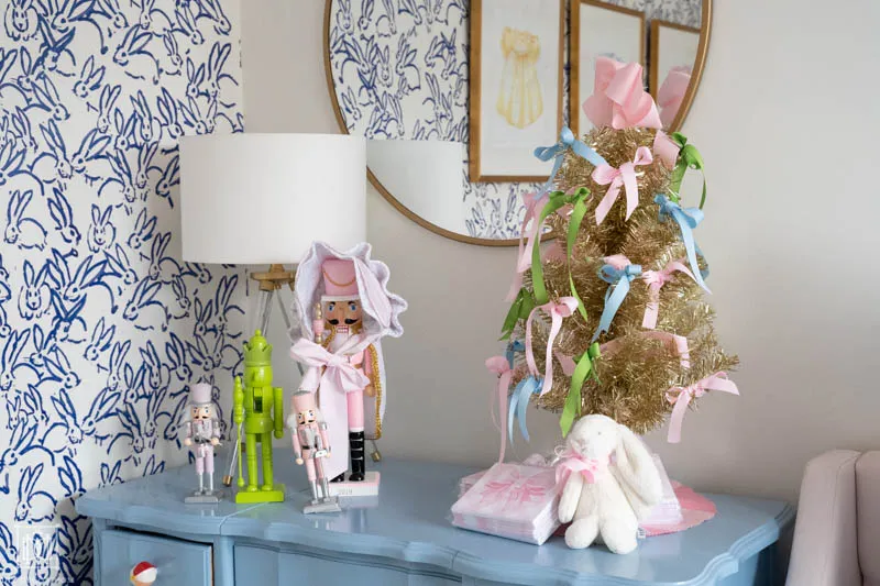 Pink Bow Christmas Tree: Little Girls Room Holiday Decor - DIY Decor Mom