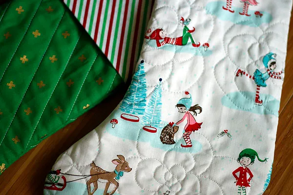 Pixie Noel Patchwork Stockings — Stitched in Color