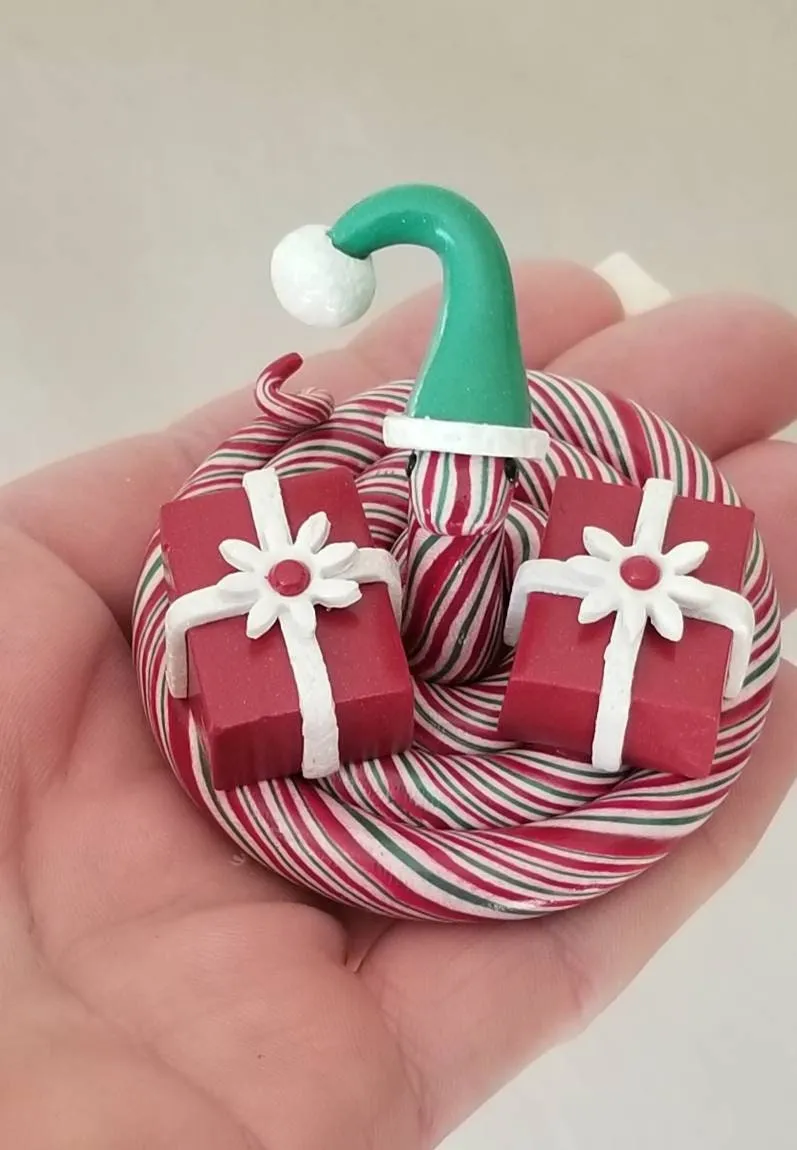 Polymer Clay Christmas Snake – Elizabeth Ashley Design