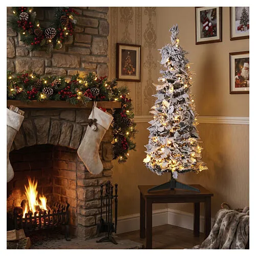 Pop up snow-covered Christmas tree 90 cm with 100 warm white LEDs | online  sales on HOLYART.com