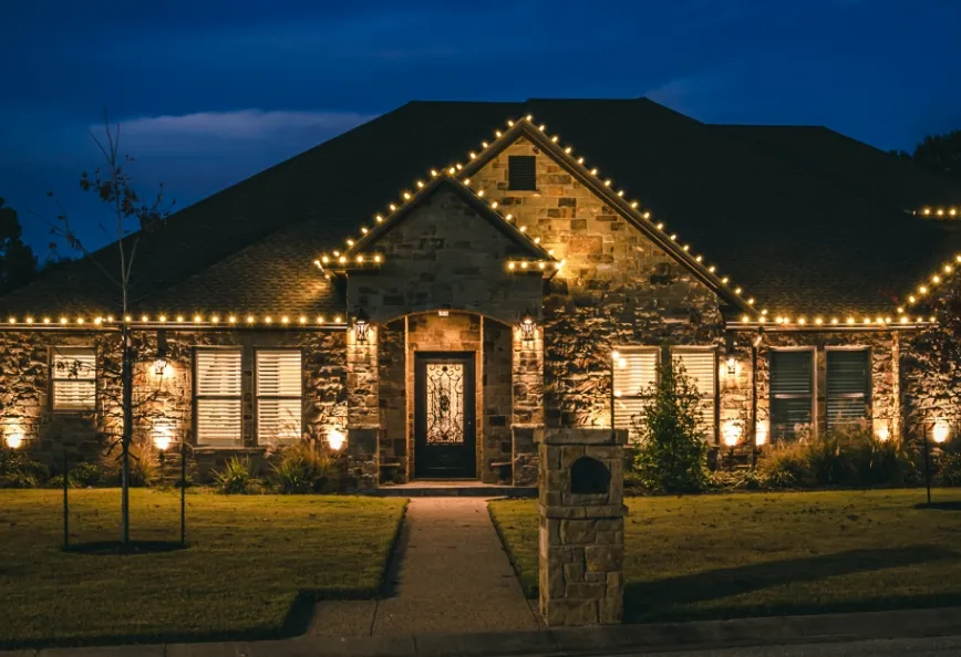 Professional Christmas Light Installation | Texas Light Crew