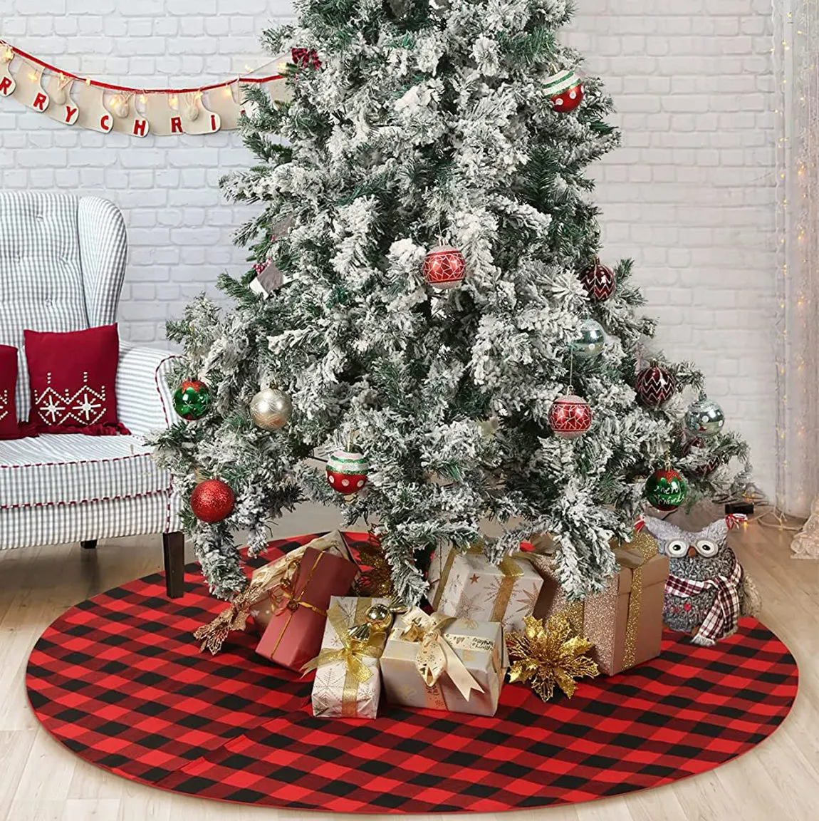 Purple Christmas Tree Decorations Purple Tree Skirt Buffalo Plaid Christmas  Tree Skirt
