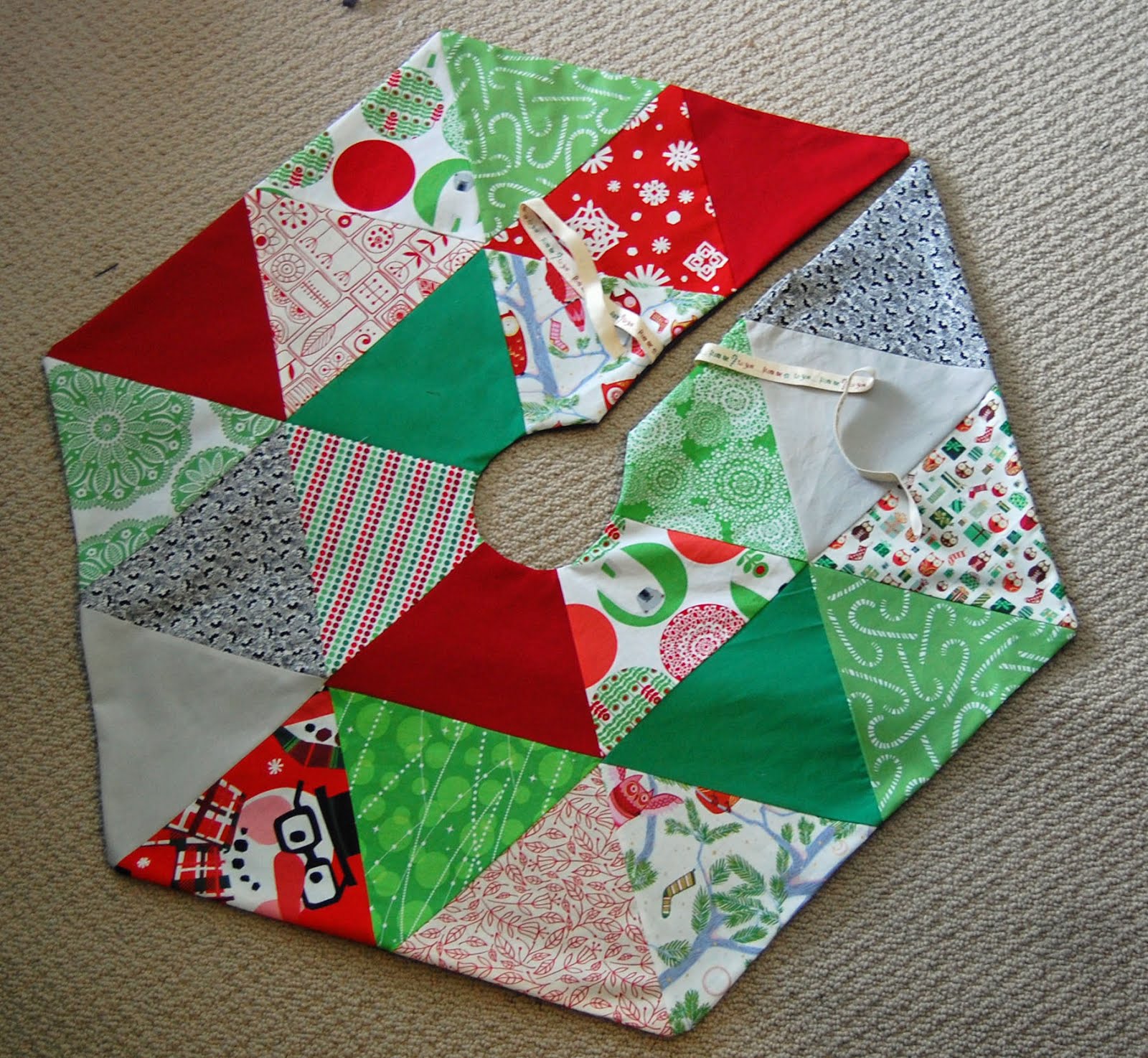 Quilted Christmas Tree Skirt Free Pattern