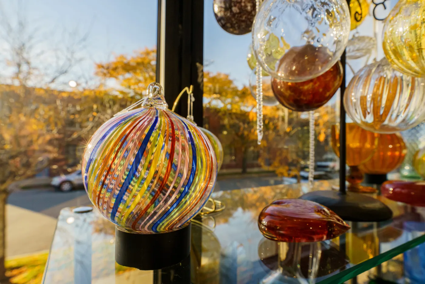 Rainbow Cane Ornament – Ignite Glass Studios