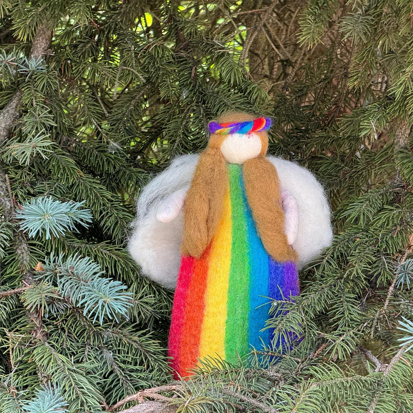 Rainbow Felt Angel Tree Topper - Global Crafts Wholesale