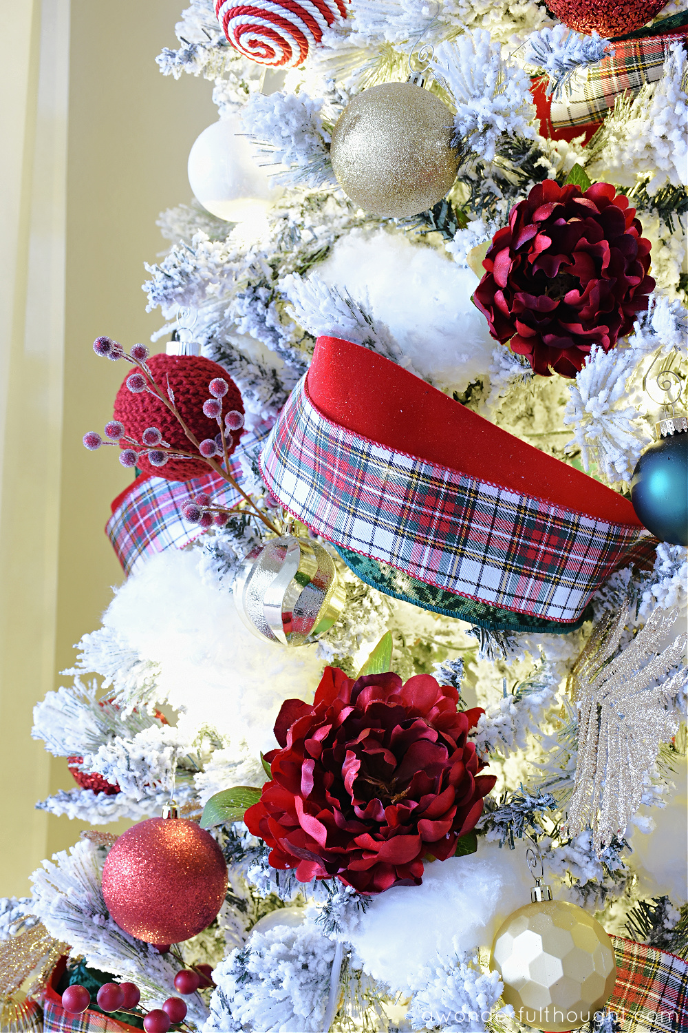Red and Green Christmas Tree - A Wonderful Thought