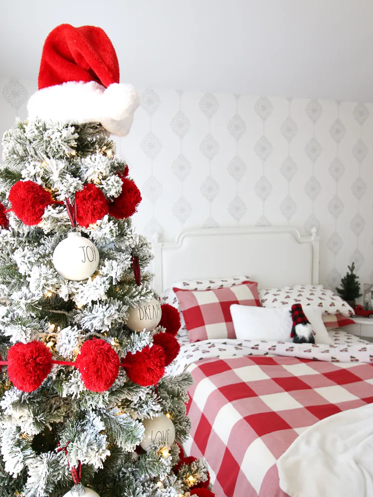 Red and White Christmas Decor - Traditional Home Tour - Stefana Silber