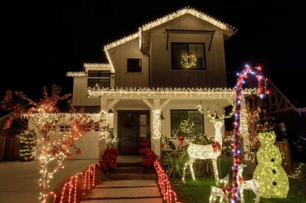 Residential Christmas Light Installation - Folsom, CA