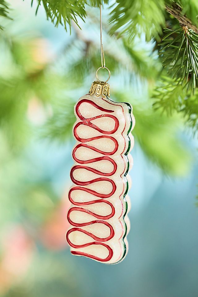 Ribbon Candy Glass Ornament | Terrain