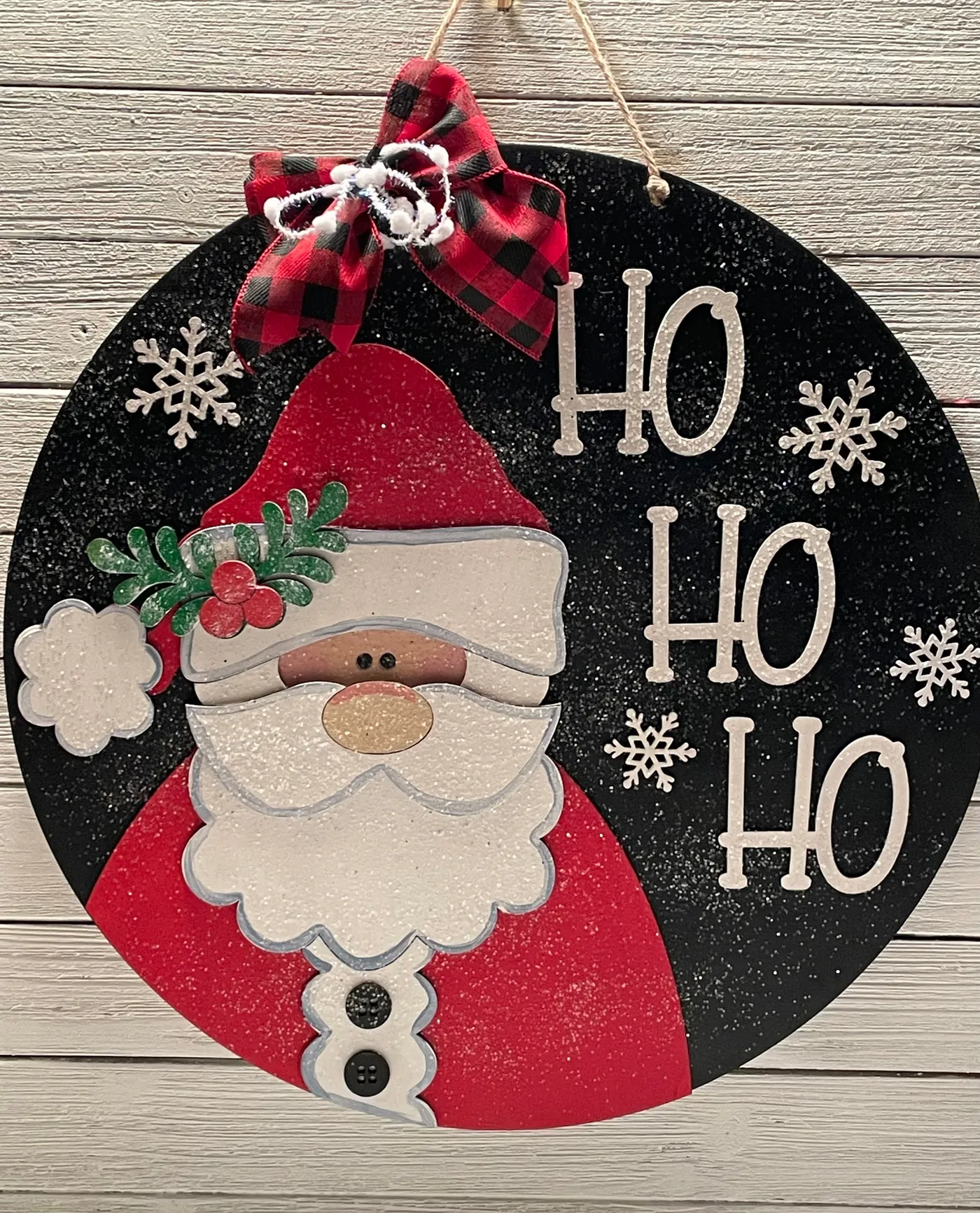 Santa Ho Ho Ho Door Hanger – Seasonal Yard Art, LLC