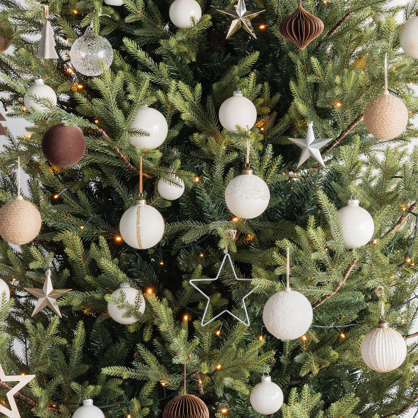Scandi Christmas tree decorating set 100+ ornaments