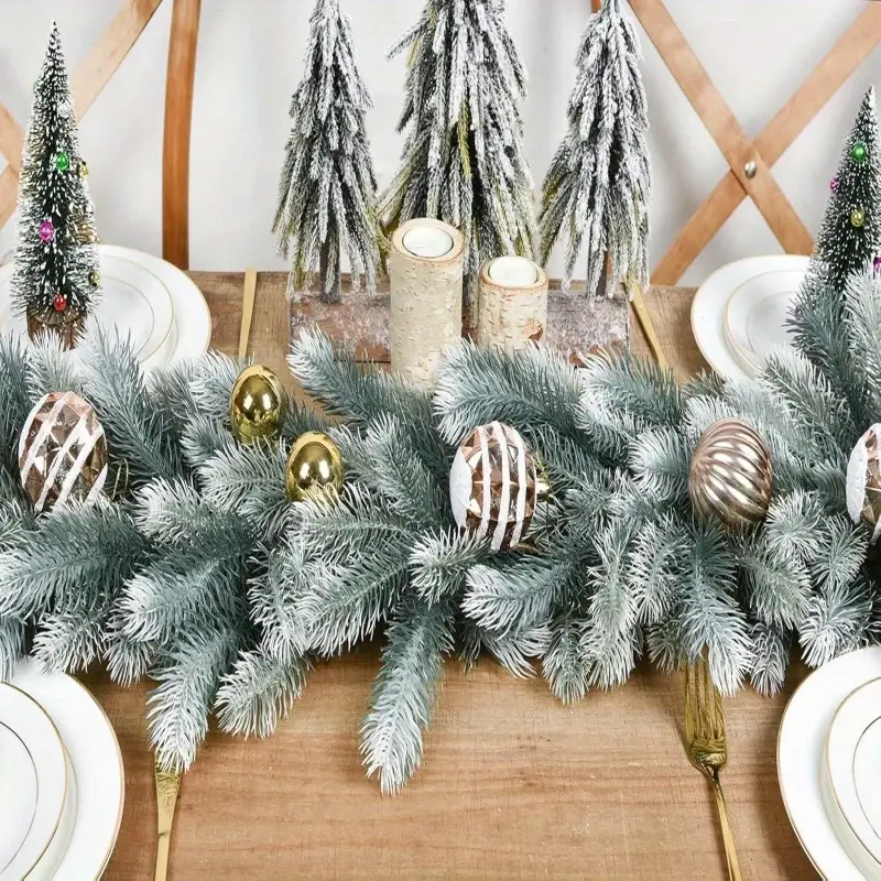 set 2 faux christmas pine garlands winter greenery - Temu Oman