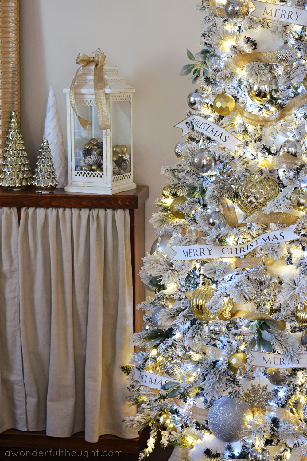 Silver and Gold Christmas Tree - A Wonderful Thought