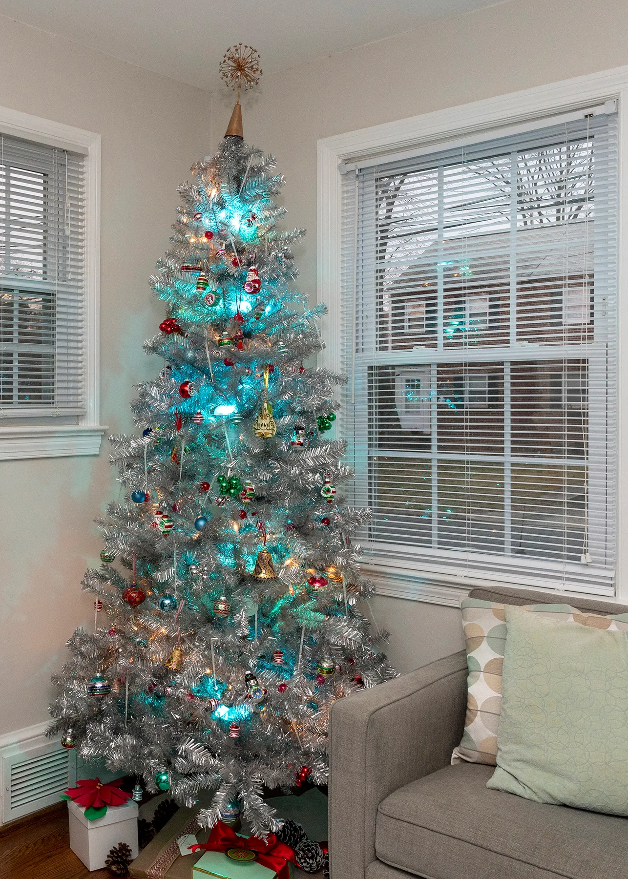 Silver Christmas Tree Vintage A Very Retro Christmas Tree For Me – FAKING  IT FABULOUS