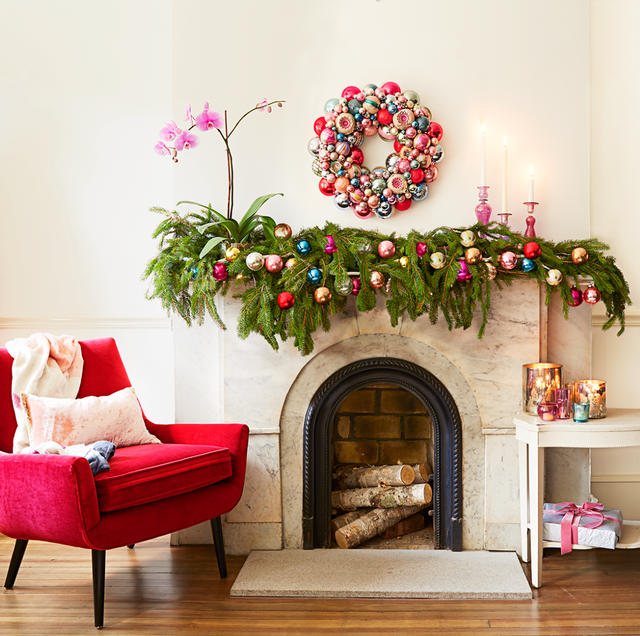 Simple Christmas Mantel Garland 52 Best Christmas Mantel Ideas Festive  Holiday Mantel Decor