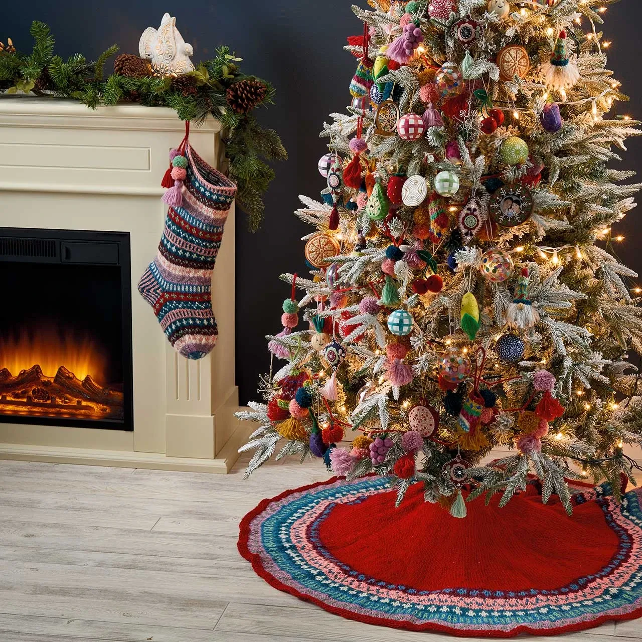 Skirt Pattern Tree Skirt Handcrafted Holiday Pieces Handmade Christmas Tree  Skirts Red Knit Tree Skirt SERRV
