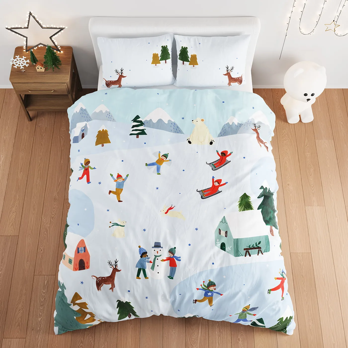 Snowy Day duvet set by Rookie Humans