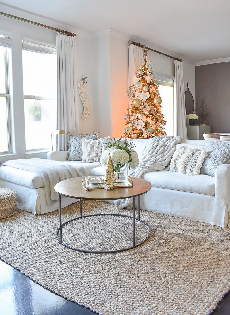 Styled For The Season Christmas Tour - Neutral Christmas Living & Dining  Room - ZDesign At Home