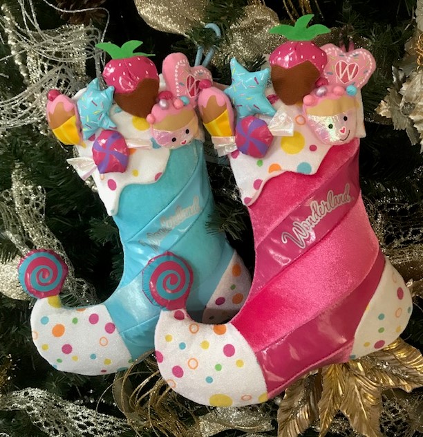 Sweet Treats Stockings - Pink or Blue - Wonderland Bakery