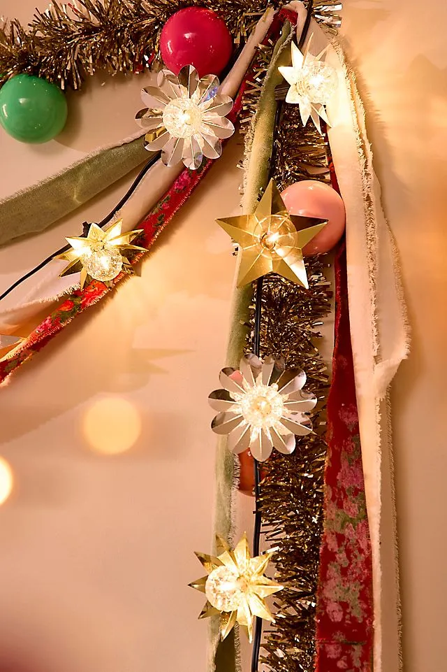Terrain Good Cheer Bauble Tinsel Garland, 9' | AnthroHome