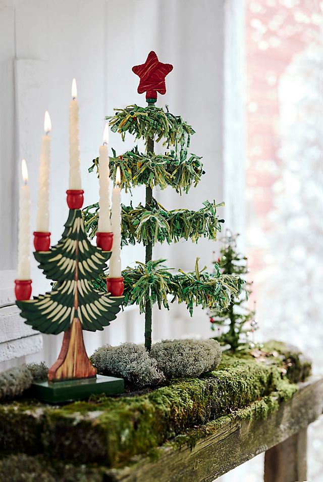 Terrain Wooden Christmas Tree Candelabra | Anthropologie