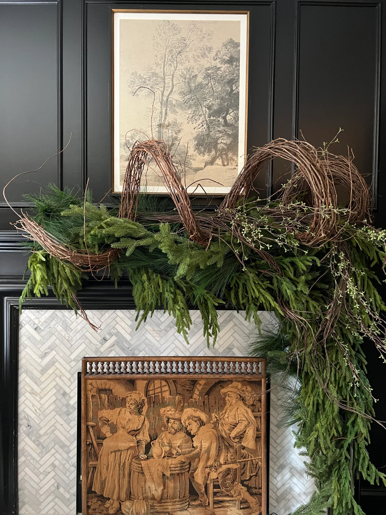 Thanksgiving To Christmas Mantel! - Haneen's Haven