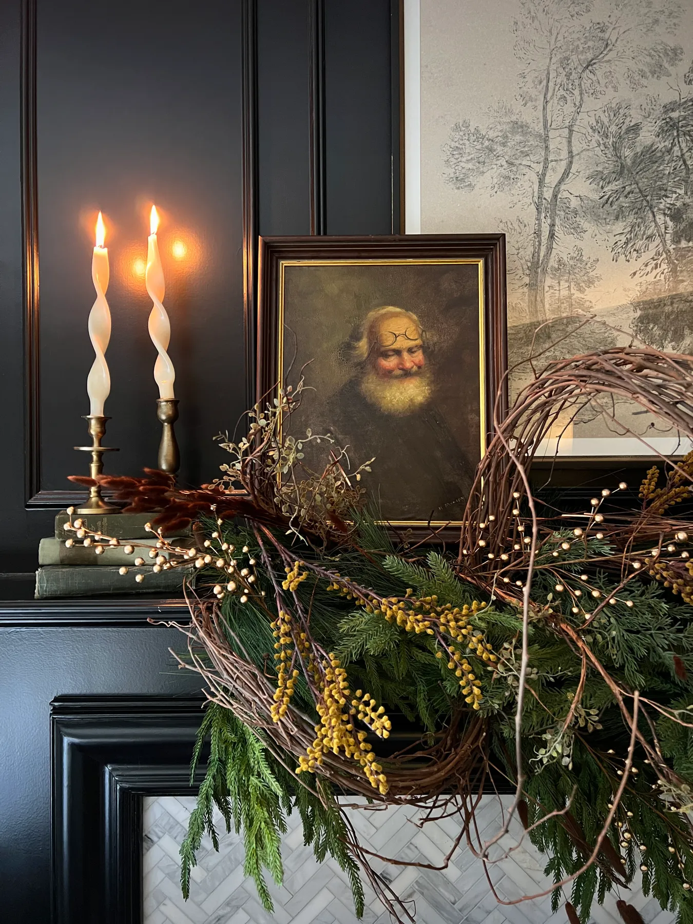 Thanksgiving To Christmas Mantel! - Haneen's Haven