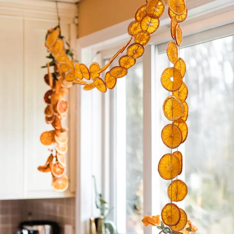 The Holiday Aisle® 10 Ft Dried Orange Slice Christmas Garland Farmhouse  Style Xmas Decor For Indoor Table Mantle Fireplace Porch Door Party Holiday  (Also Fits Thanksgiving) & Reviews - Wayfair Canad
