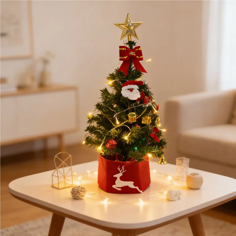 The Holiday Aisle® 2FT Pre-lit Artificial Small Mini Christmas Tree with  Warm White LED Lights, Perfect for Xmas Tabletop Decorations, Home, Kitchen,  Dining Table top - Wayfair Canada