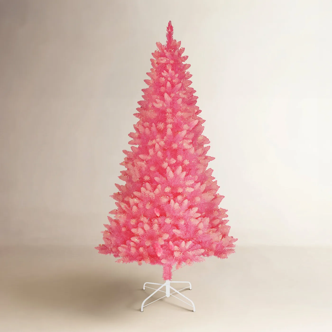 The Holiday Aisle® Pink Frosted 6.5' Pre-Lit Spruce Christmas Tree &  Reviews | Birch Lane