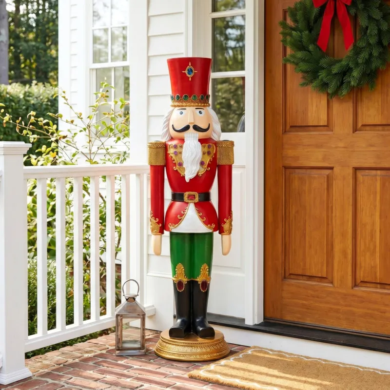 The Holiday Aisle® Regal Outdoor Nutcracker Statue & Reviews | Birch Lane