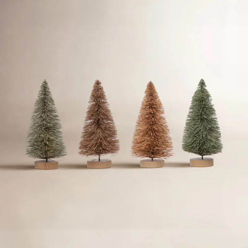 The Holiday Aisle® Sisal Bottlebrush Tabletop Tree Set | AllModern