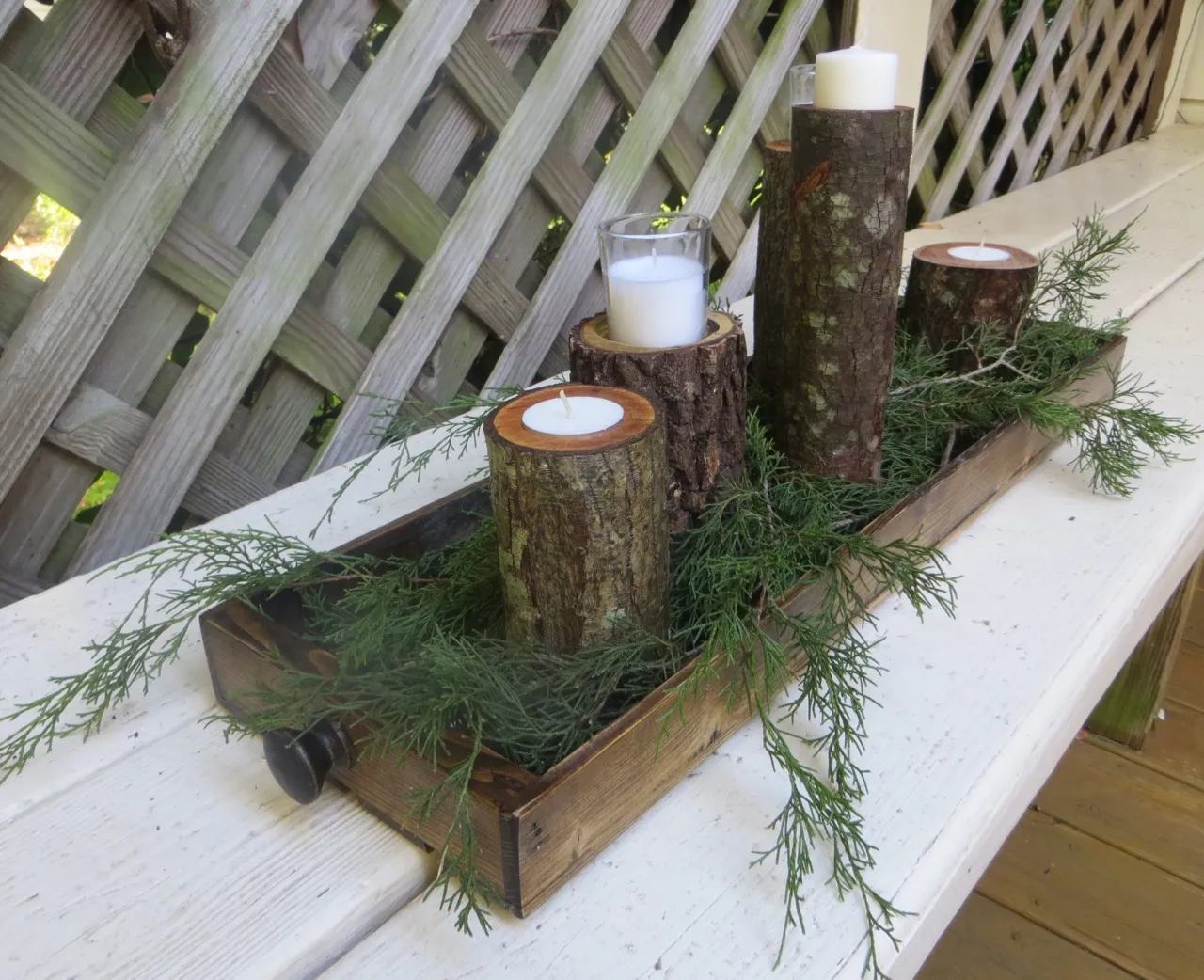 The Project Lady - DIY Tutorial for Making an Easy Winter Table Centerpiece