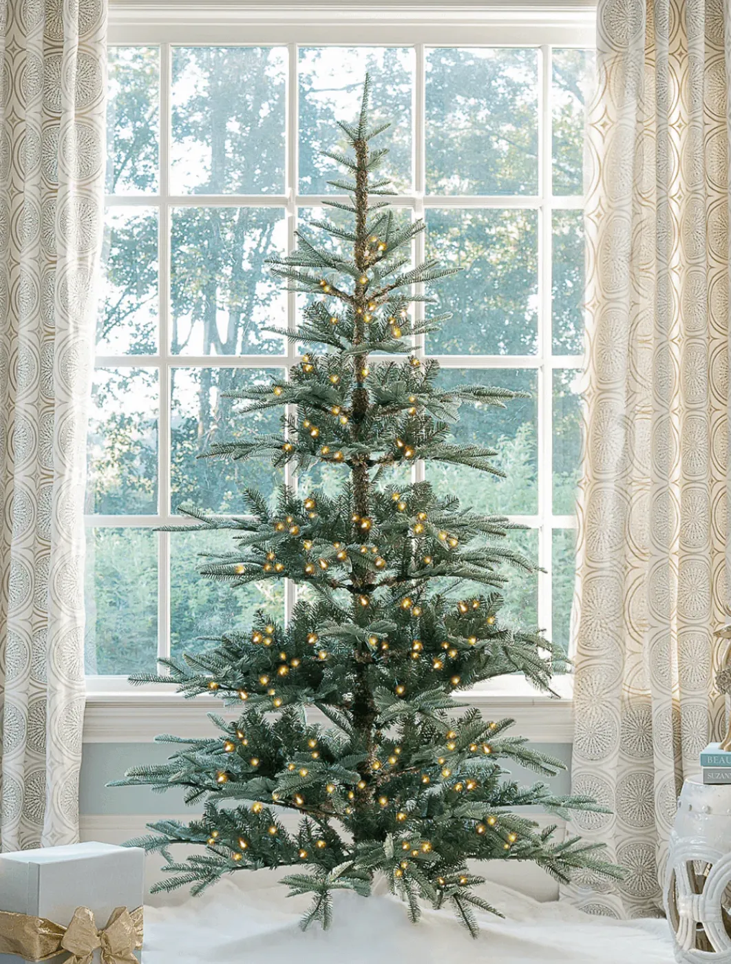 This Pre-Lit Snowy Christmas Tree Has Me Breaking My Own Rules - Wildfire  Interiors