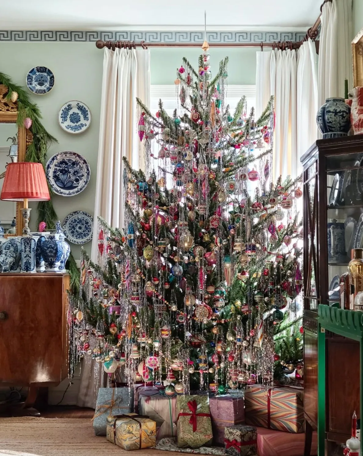 Tinsel Christmas Mini Vintage Christmas Tree Little Tinsel Xmas Tree: Silver, White, Pink — Cottage Industry