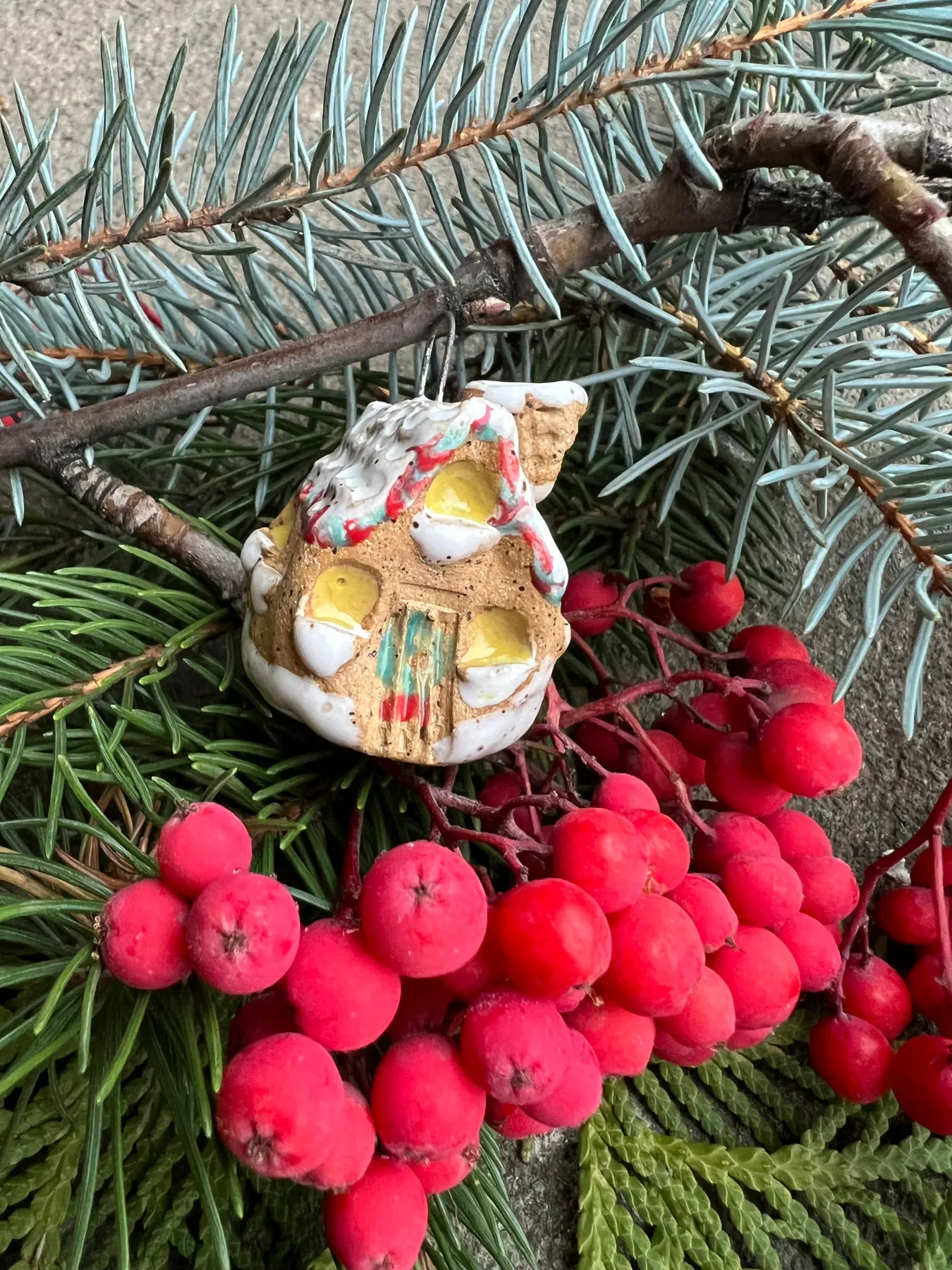 Tiny Gingerbread Home Ornaments – Plot Twist Pottery
