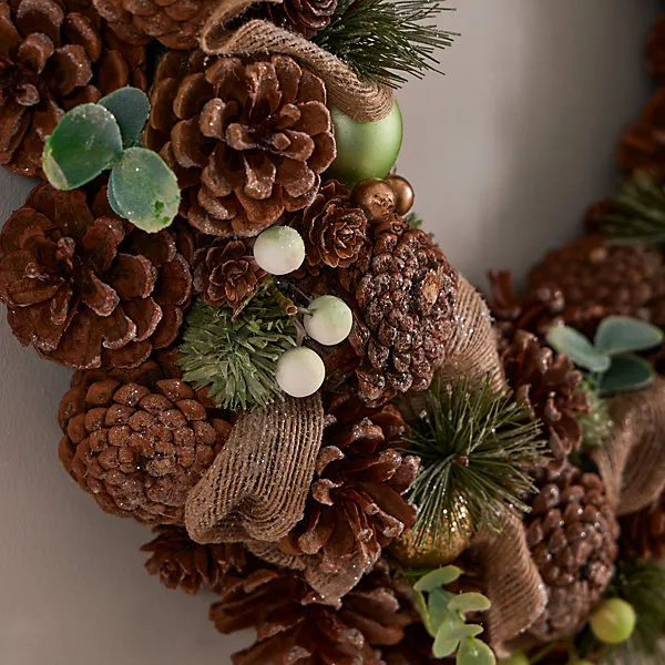 Traditional Giant Festive Foliage Front Door Autumn Wreath Winter Spring  Wreath 50cm